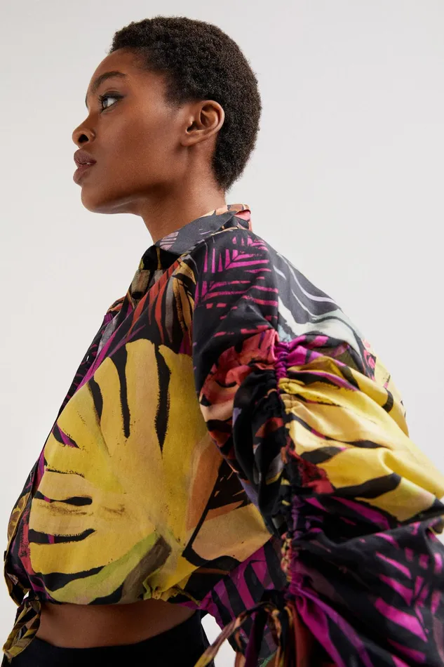 Desigual Tropical Blouse Women Tops and Shirts