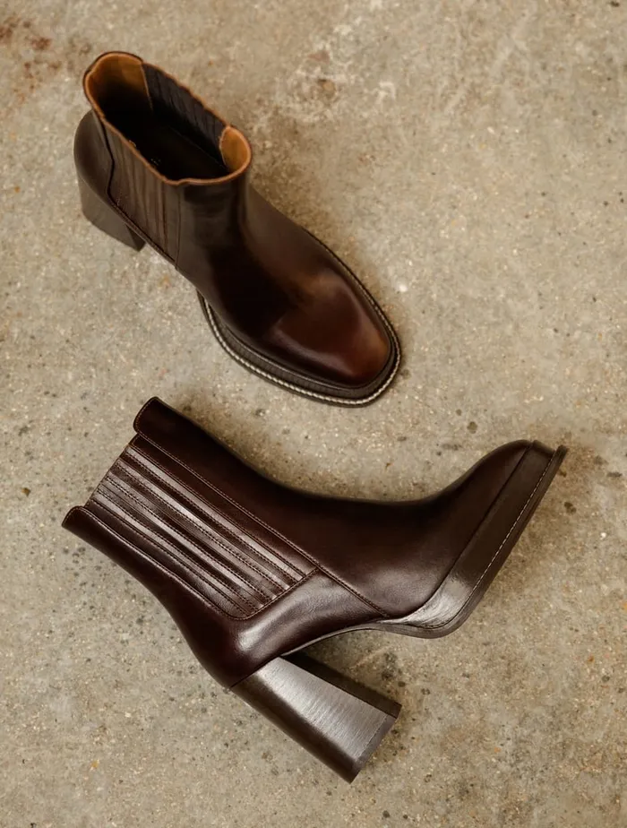 Deva Irish Coffee Women Bobbies Ankle Boots