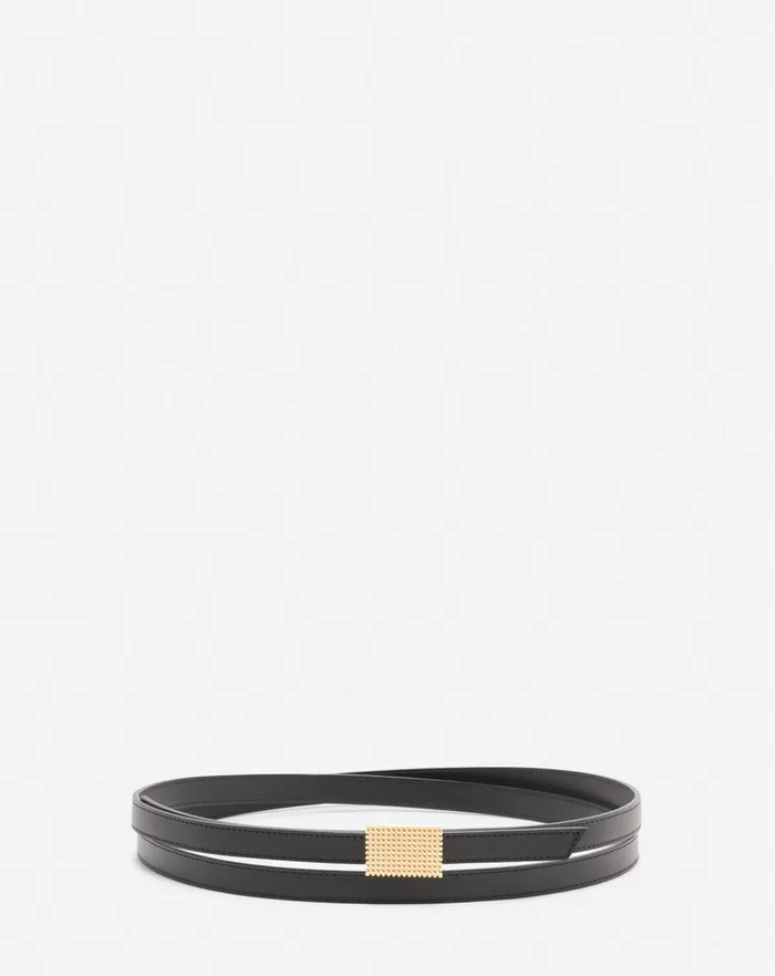Double Concerto Leather Belt Black Women Lanvin Belts