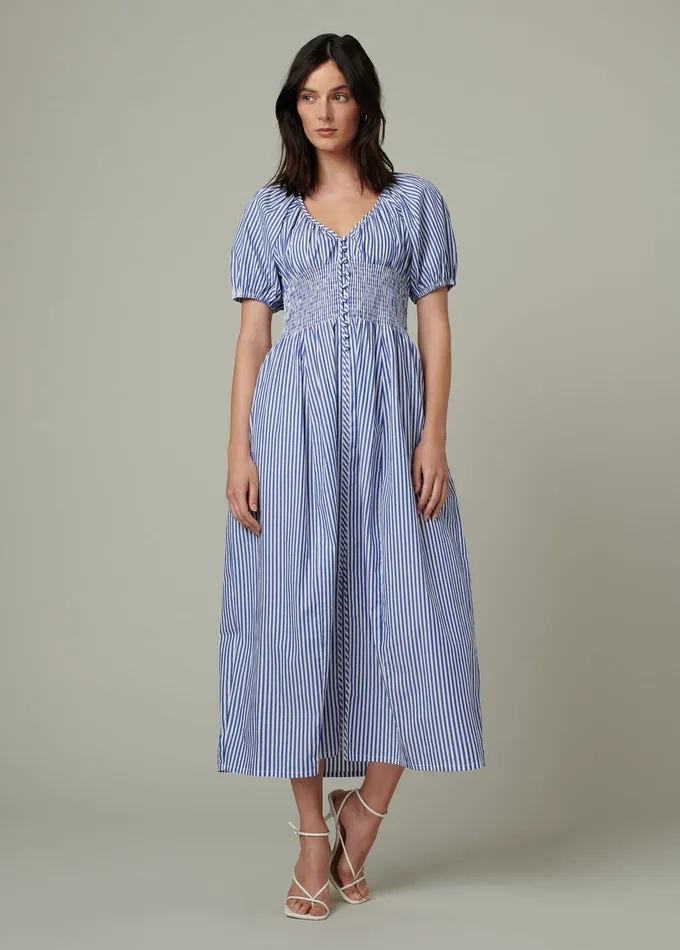 Dresses Jumpsuits THE MONET DRESS Navy White Stripe 8211 Joe8217s Jeans Women