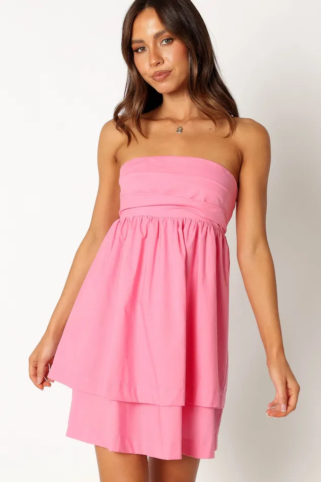 Dresses Rubee Strapless Tiered Mini Dress 8211 Pink Pink petalandpup Women