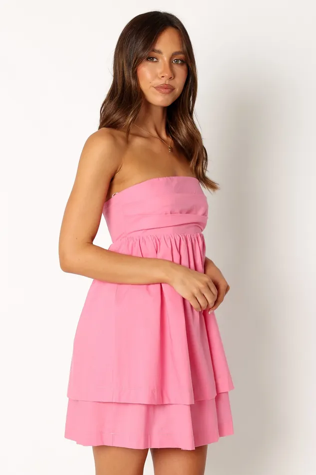 Dresses Rubee Strapless Tiered Mini Dress 8211 Pink Pink petalandpup Women