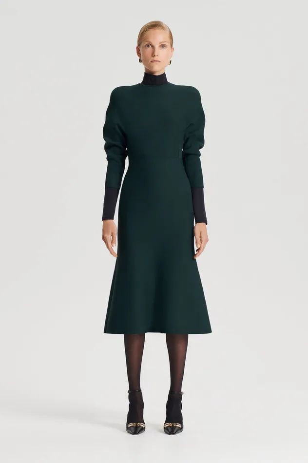 Dresses Scanlan Theodore Women CREPE KNIT COCOON DRESS DARKGREEN Dresses Scanlan Theodore Women CREPE KNIT COCOON DRESS DARKGREEN