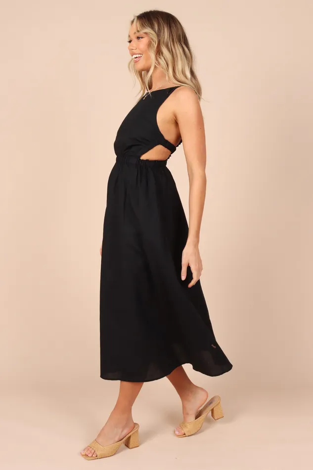 Dresses Women Aubrey Cutout Midi Dress 8211 Black Black petalandpup