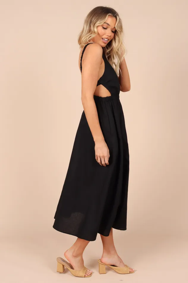 Dresses Women Aubrey Cutout Midi Dress 8211 Black Black petalandpup