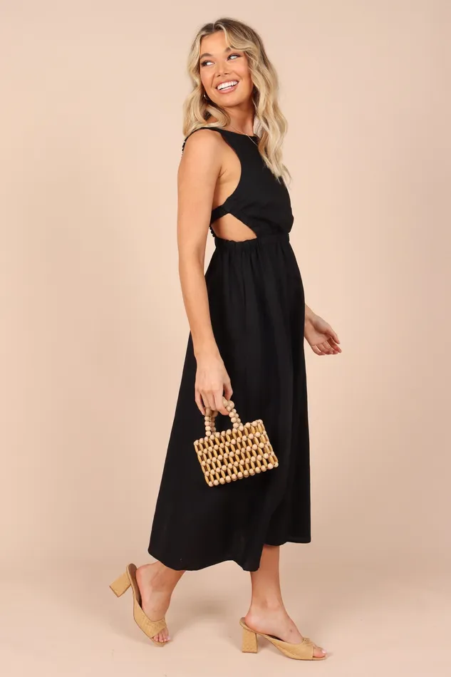 Dresses Women Aubrey Cutout Midi Dress 8211 Black Black petalandpup