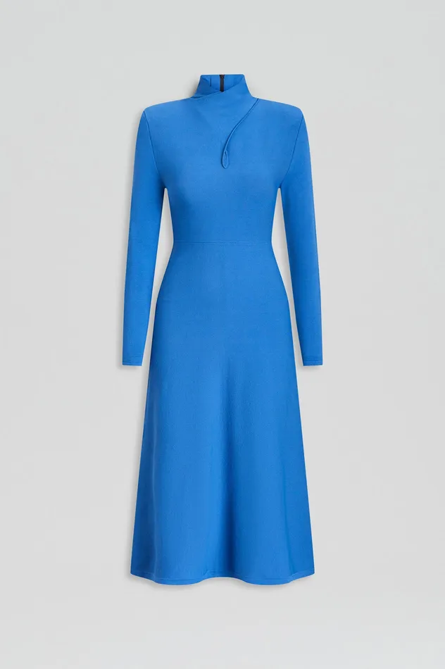 Dresses Women CREPE KNIT TURBAN TWIST DRESS PRUSSIANBLUE Scanlan Theodore Dresses Women CREPE KNIT TURBAN TWIST DRESS PRUSSIANBLUE Scanlan Theodore