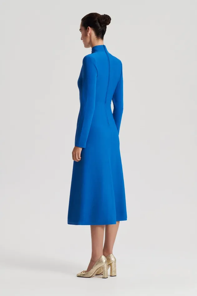 Dresses Women CREPE KNIT TURBAN TWIST DRESS PRUSSIANBLUE Scanlan Theodore Dresses Women CREPE KNIT TURBAN TWIST DRESS PRUSSIANBLUE Scanlan Theodore