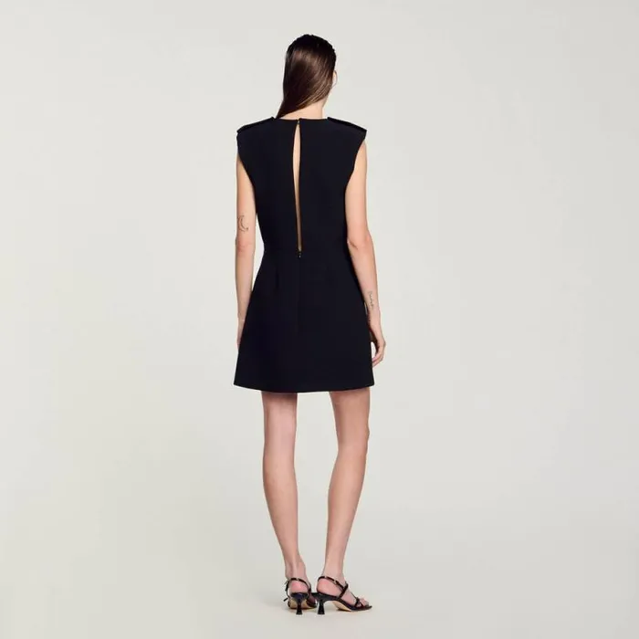 Dresses Women SANDRO Short Dress With Bow Black