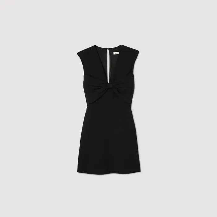 Dresses Women SANDRO Short Dress With Bow Black