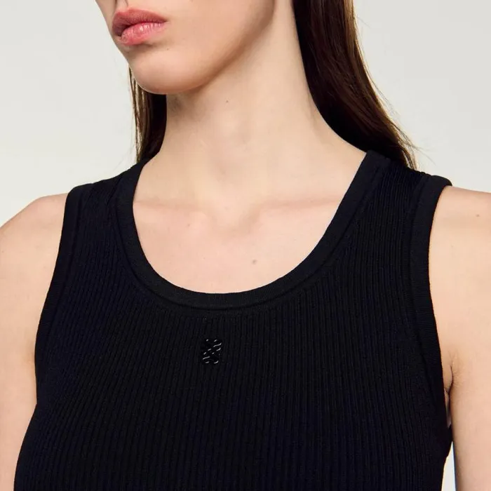 Dresses Women SANDRO Vest Top Dress Black