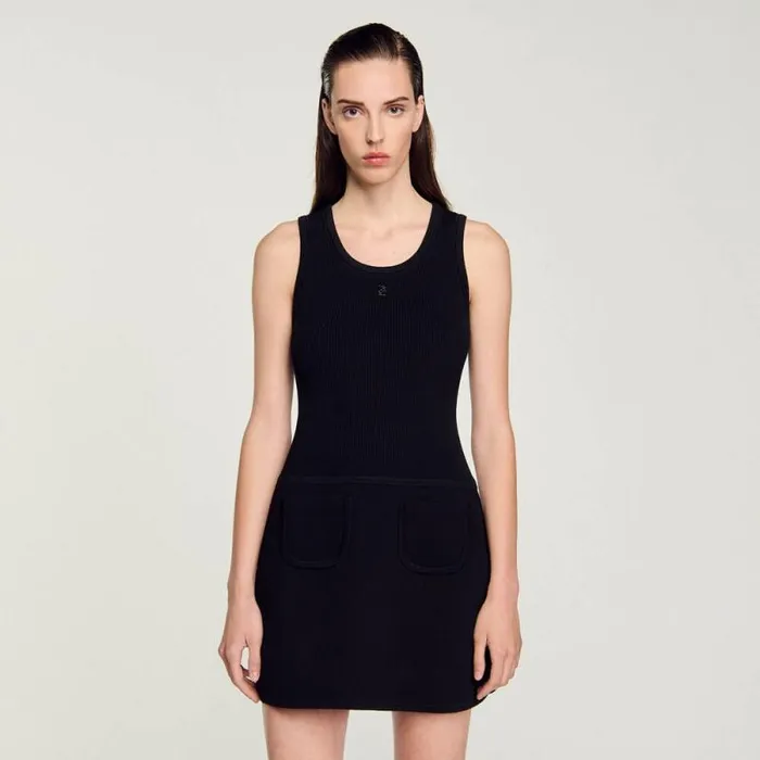 Dresses Women SANDRO Vest Top Dress Black