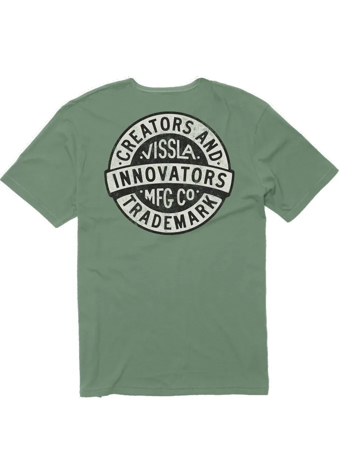 Eco Tees Creators Badge Organic Pkt Tee Pine 8211 Vissla Men