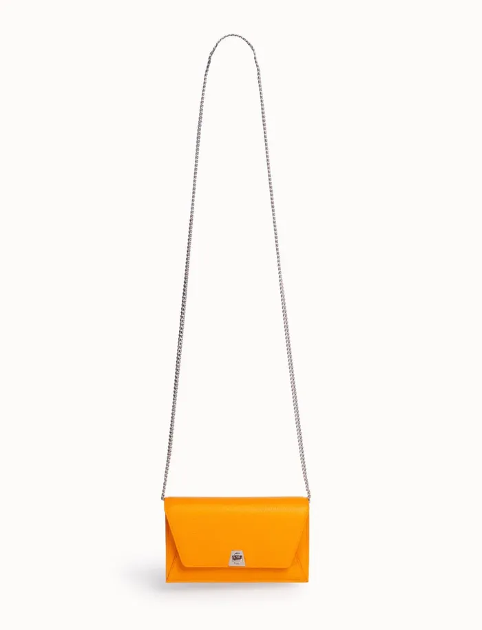 Envelope Anouk In Cervocalf Leather Amber Women Akris Crossbody Bags