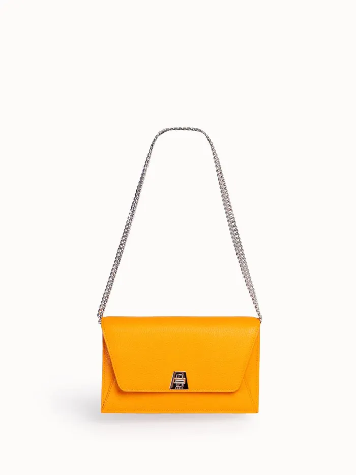 Envelope Anouk In Cervocalf Leather Amber Women Akris Crossbody Bags