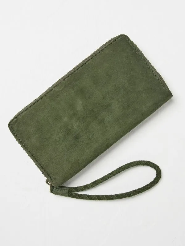 Fat Face Bags and Purses Women Annie Khaki Green Zipped Purse