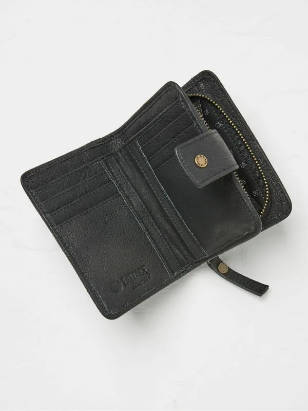 Fat Face Bags and Purses Women Etta Black Leather Zip Purse