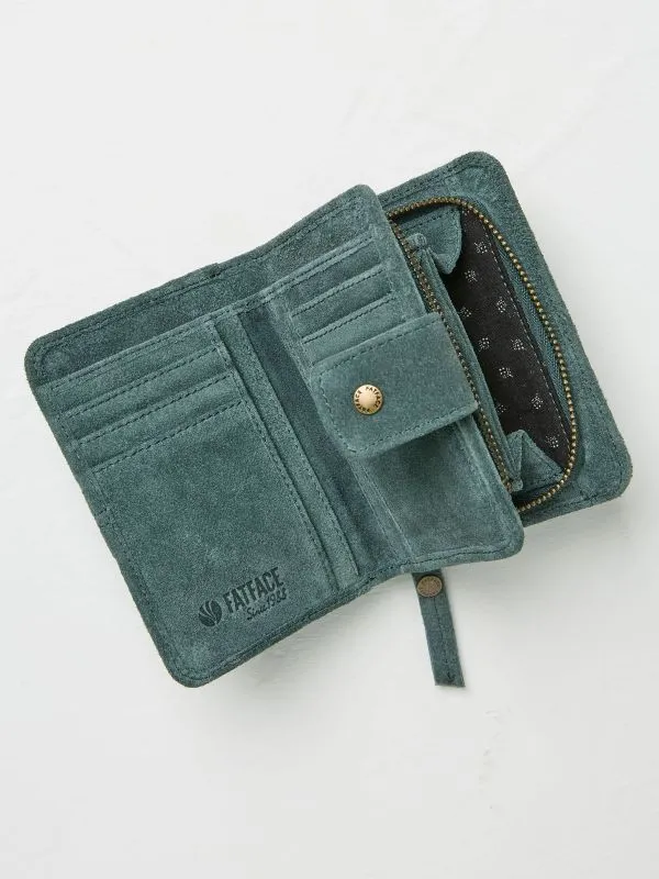 Fat Face Bags and Purses Women Etta Blue Suede Zip Purse