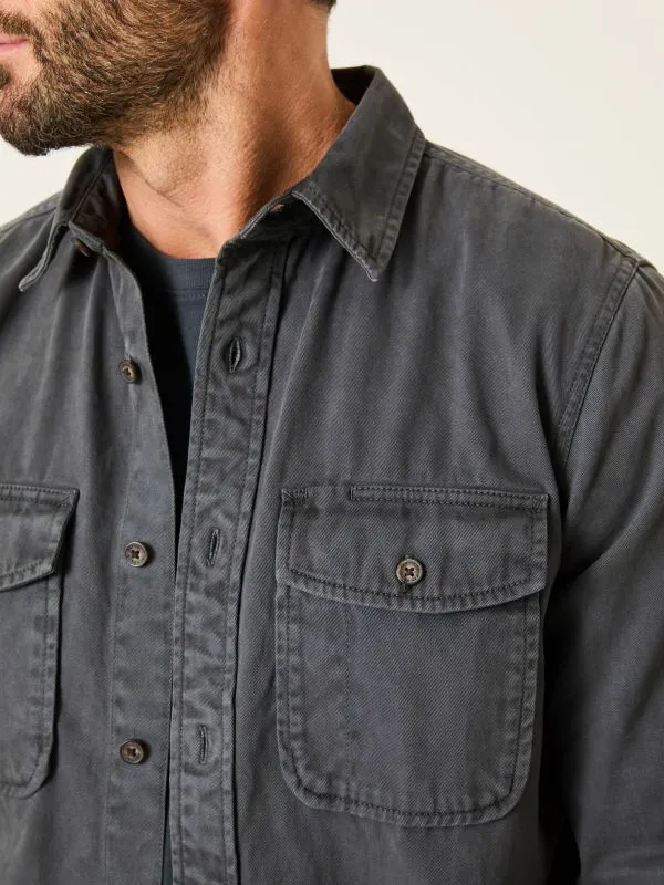Fat Face Coats and Jackets Men Washed Black 100 Cotton Long Sleeve Filey Plain Shirt Fat Face Coats and Jackets Men Washed Black 100 Cotton Long Sleeve Filey Plain Shirt