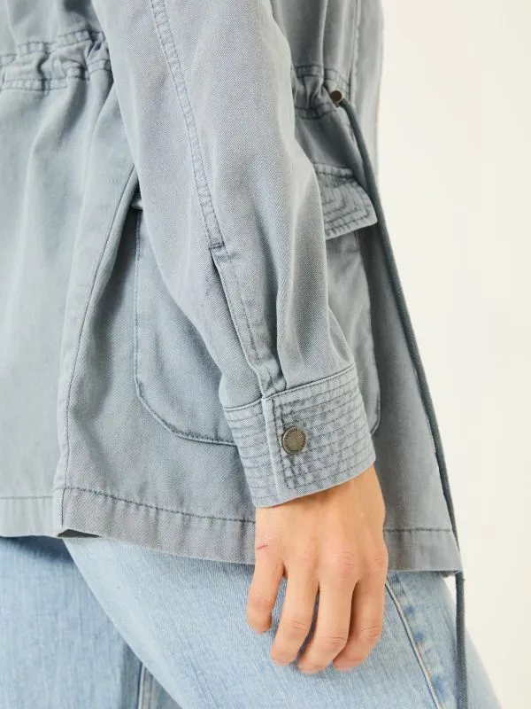 Fat Face Coats and Jackets Women Lowen Chambray Blue 100 Cotton Field Jacket