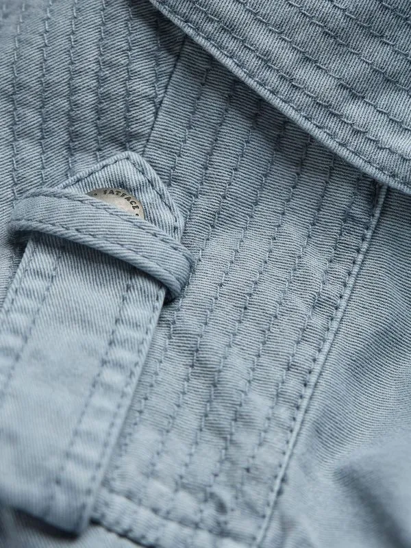 Fat Face Coats and Jackets Women Lowen Chambray Blue 100 Cotton Field Jacket