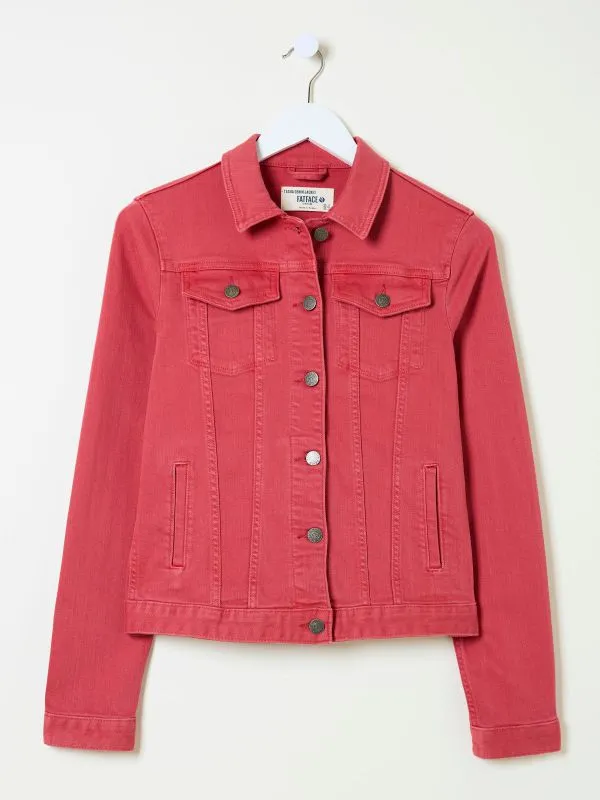 Fat Face Coats and Jackets Women Tasha Vintage Red Denim Jacket