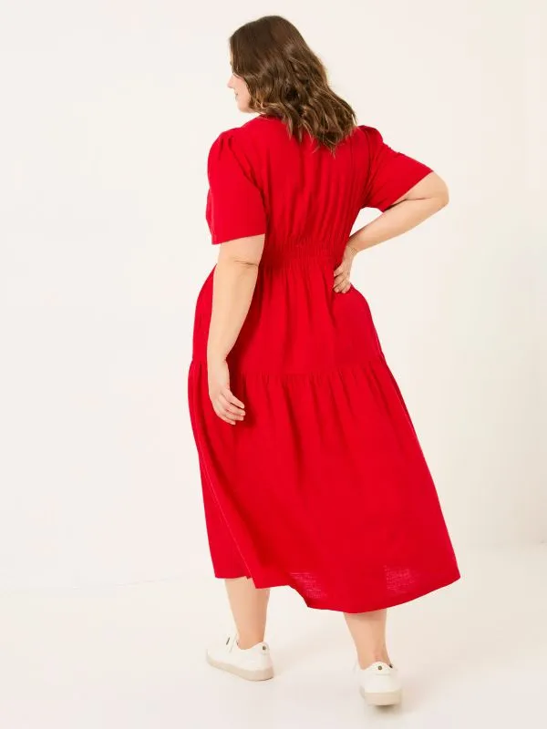 Fat Face Dresses Women Bright Red Gigi Midi Dress