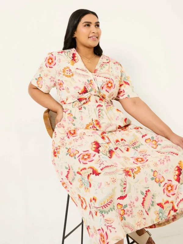 Fat Face Dresses Women Cream Gigi Midi Dress