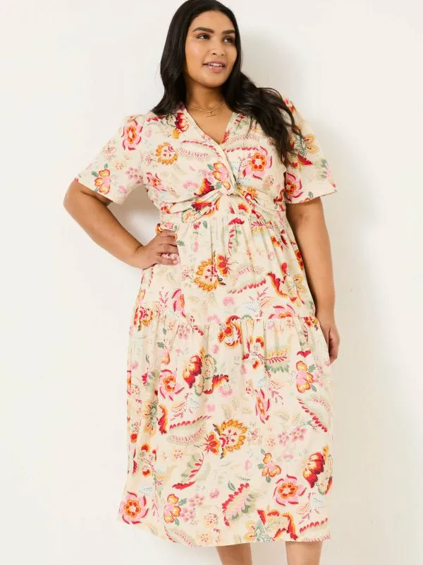 Fat Face Dresses Women Cream Gigi Midi Dress