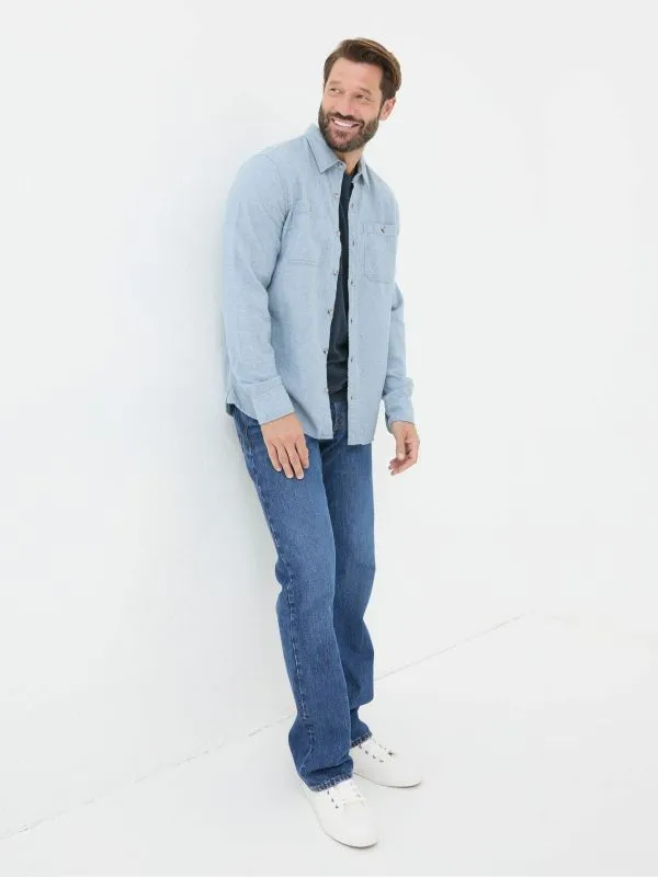 Fat Face Jeans Men Blue Bootcut 100 Cotton Jeans