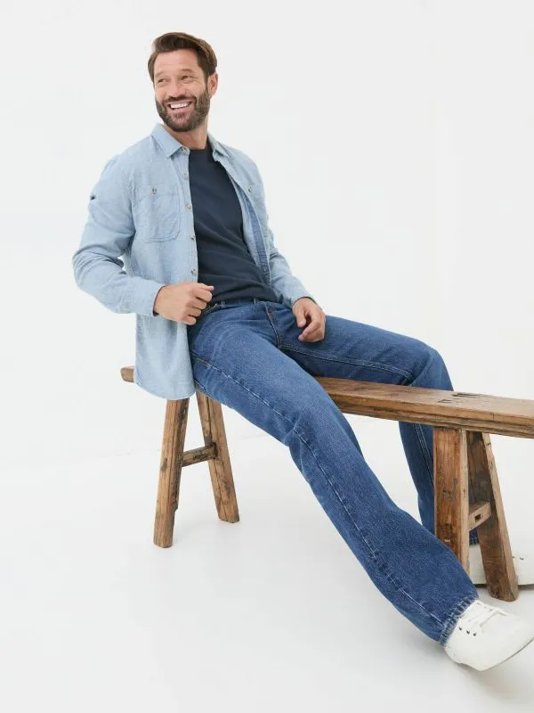 Fat Face Jeans Men Blue Bootcut 100 Cotton Jeans