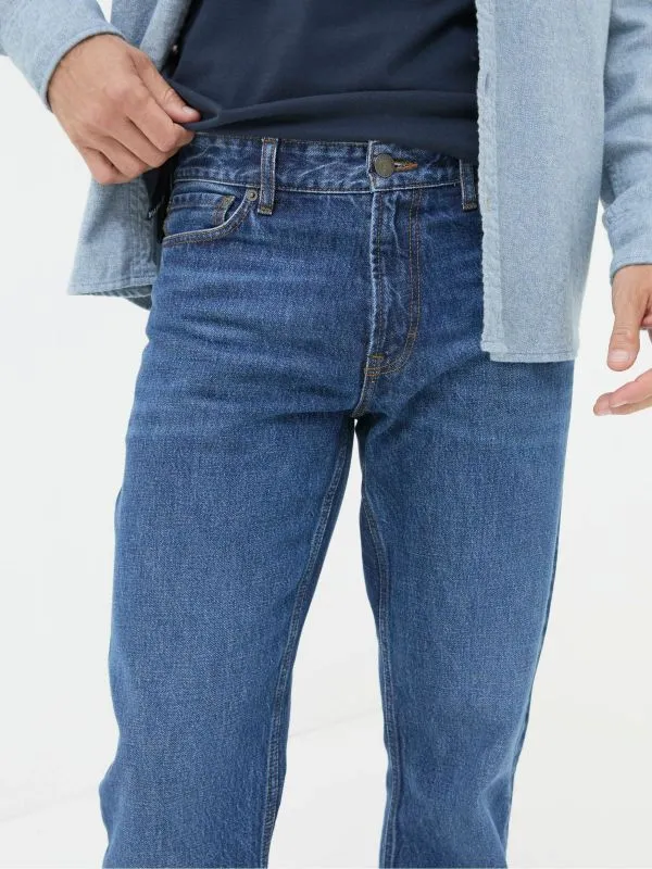Fat Face Jeans Men Blue Bootcut 100 Cotton Jeans