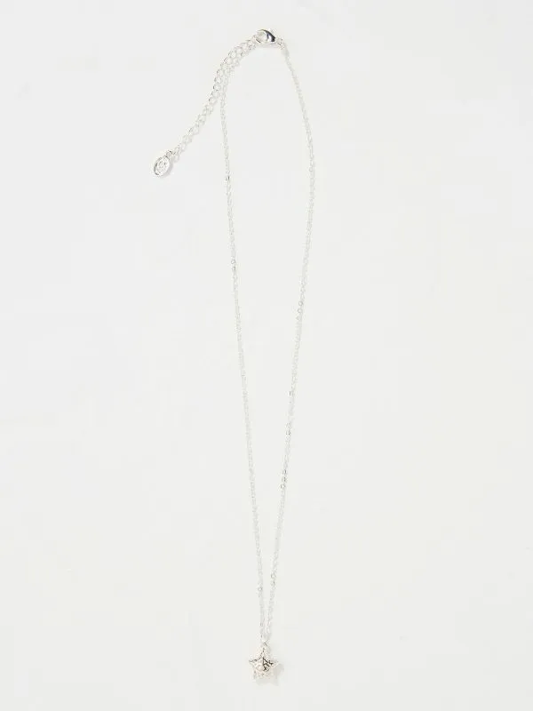 Fat Face Jewellery Women Silver Tone Filagree Star Pendant Necklace