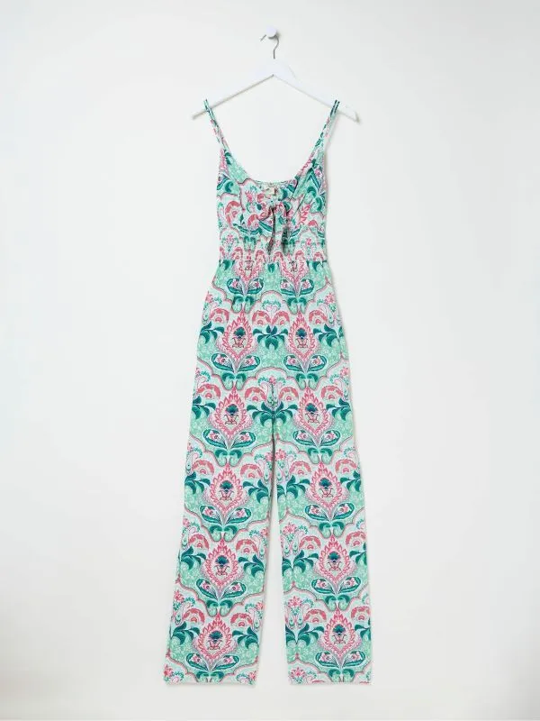 Fat Face Jumpsuits and Playsuits Women Aurora Green Mirrored Paisley Jumpsuit Fat Face Jumpsuits and Playsuits Women Aurora Green Mirrored Paisley Jumpsuit
