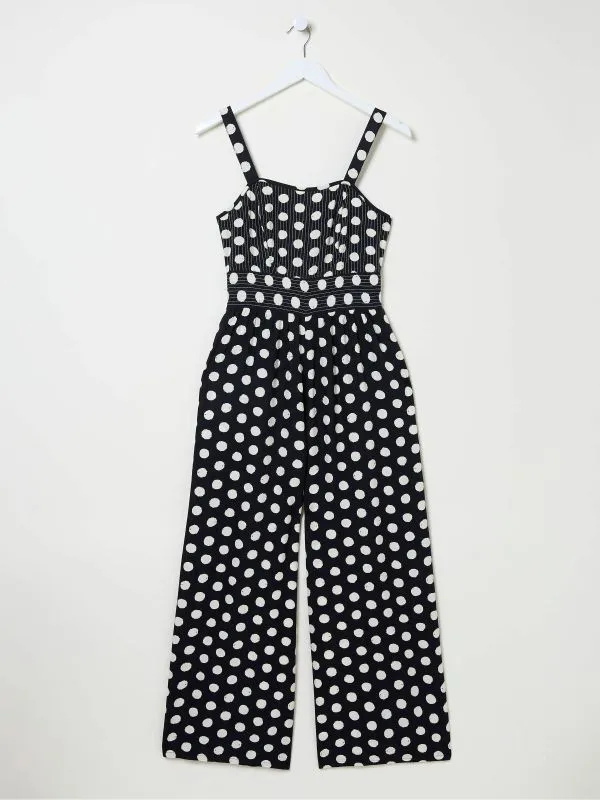 Fat Face Jumpsuits and Playsuits Women Blue Ruby Polka Dot Jumpsuit