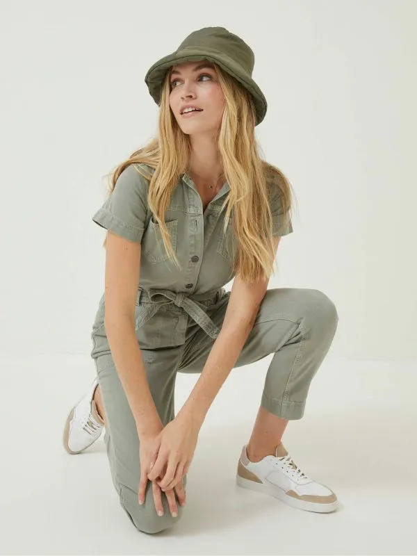 Fat Face Jumpsuits and Playsuits Women Green Imogen Short Sleeve Boilersuit