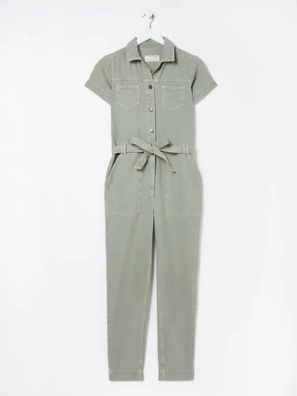 Fat Face Jumpsuits and Playsuits Women Green Imogen Short Sleeve Boilersuit