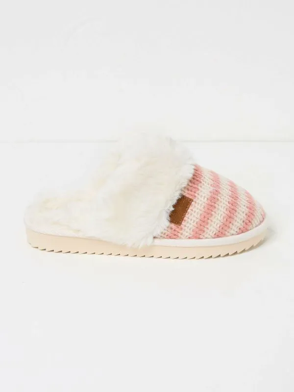 Fat Face Pyjamas and Nightwear Women Pink Kaia Knit Mules