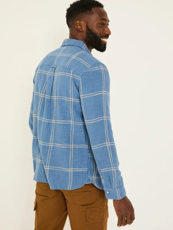 Fat Face Shirts Men Blue 100 Cotton Heyshott Slim Stretch Chinos