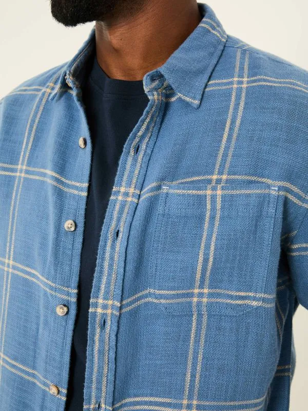 Fat Face Shirts Men Blue 100 Cotton Heyshott Slim Stretch Chinos