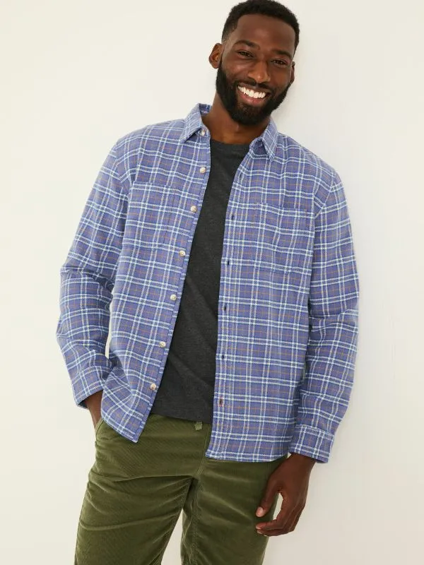 Fat Face Shirts Men Purple 100 Cotton Long Sleeve Acton Check Shirt