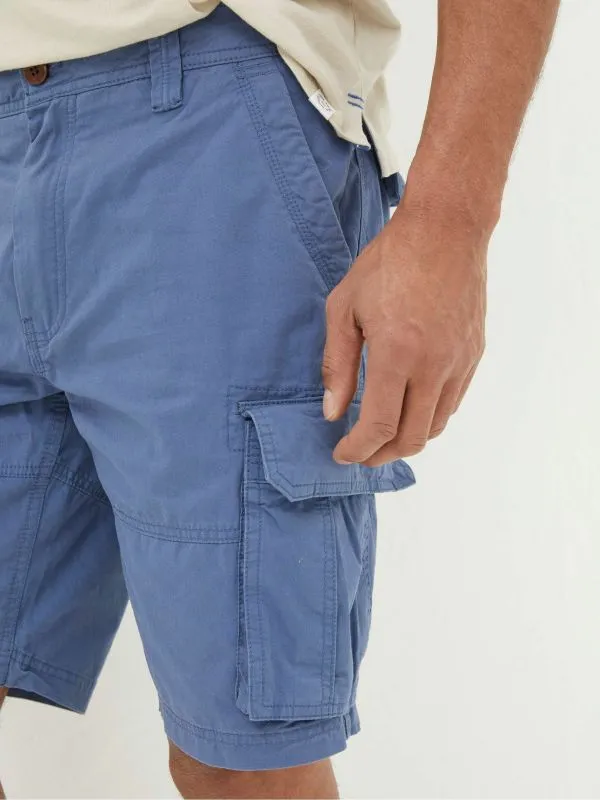 Fat Face Shorts Men Bude Mid Blue Lightweight Cargo Shorts