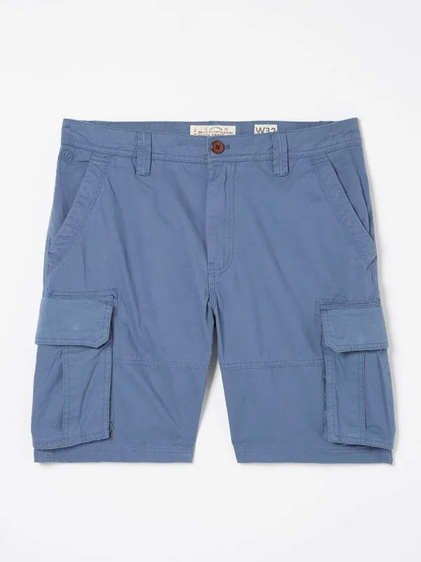 Fat Face Shorts Men Bude Mid Blue Lightweight Cargo Shorts