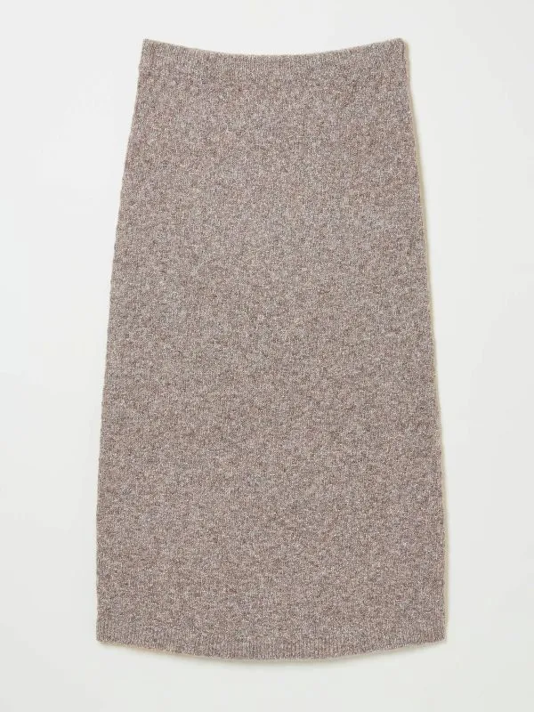 Fat Face Skirts Women Oatmeal Knitted Skirt