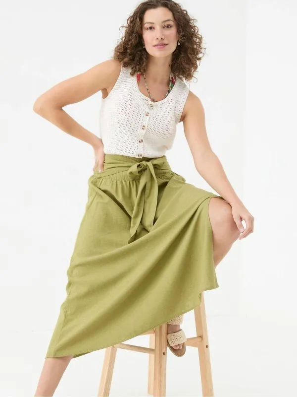 Fat Face Skirts Women Sascha Green Midi Skirt