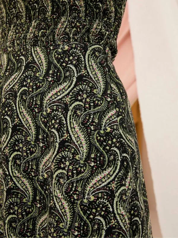 Fat Face Skirts Women Vita Black Paisley Maxi Skirt
