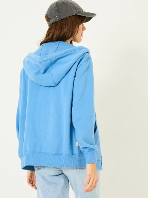 Fat Face Sweatshirts and Hoodies Women Bright Blue Amy Zip Through Hoodie