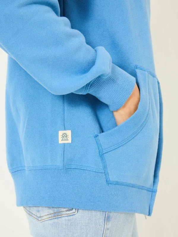 Fat Face Sweatshirts and Hoodies Women Bright Blue Amy Zip Through Hoodie