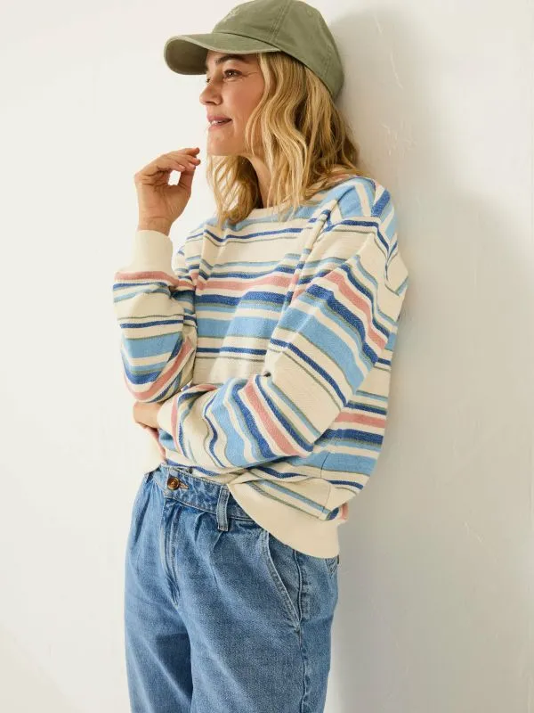 Fat Face Sweatshirts and Hoodies Women Natural 100 Cotton Georgia Stripe Crew Sweater Fat Face Sweatshirts and Hoodies Women Natural 100 Cotton Georgia Stripe Crew Sweater