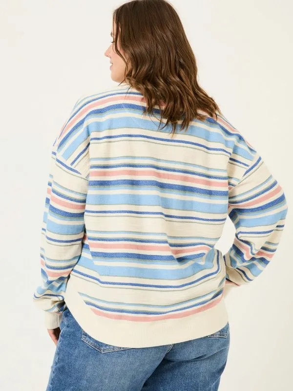 Fat Face Sweatshirts and Hoodies Women Natural 100 Cotton Georgia Stripe Crew Sweater Fat Face Sweatshirts and Hoodies Women Natural 100 Cotton Georgia Stripe Crew Sweater